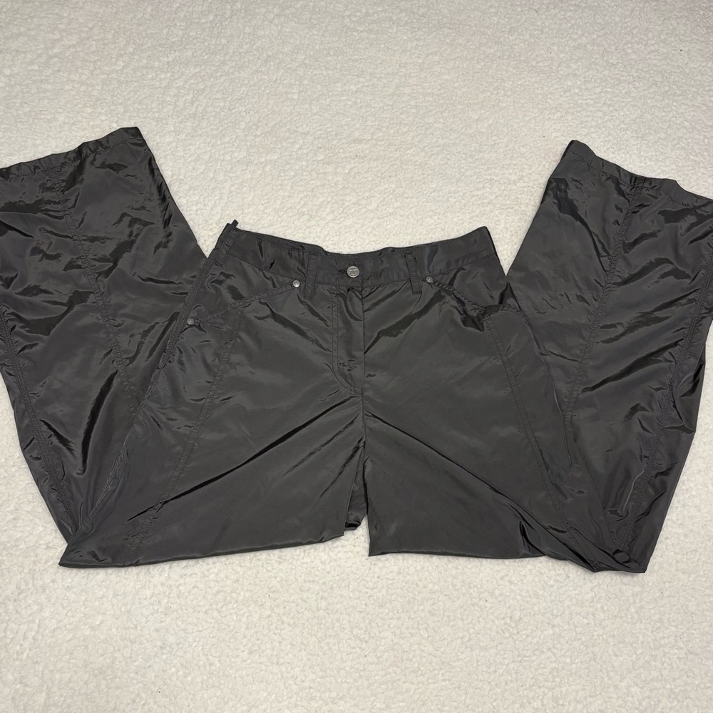 Giorgio Armani Women Gray Nylon Wide Leg Style Pants